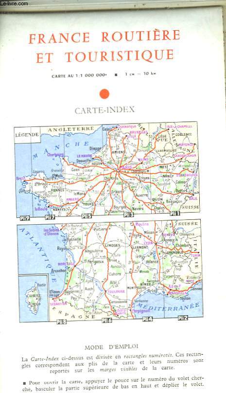 FRANCE ROUTIERE ET TOURISTIQUE - CARTE INDEX