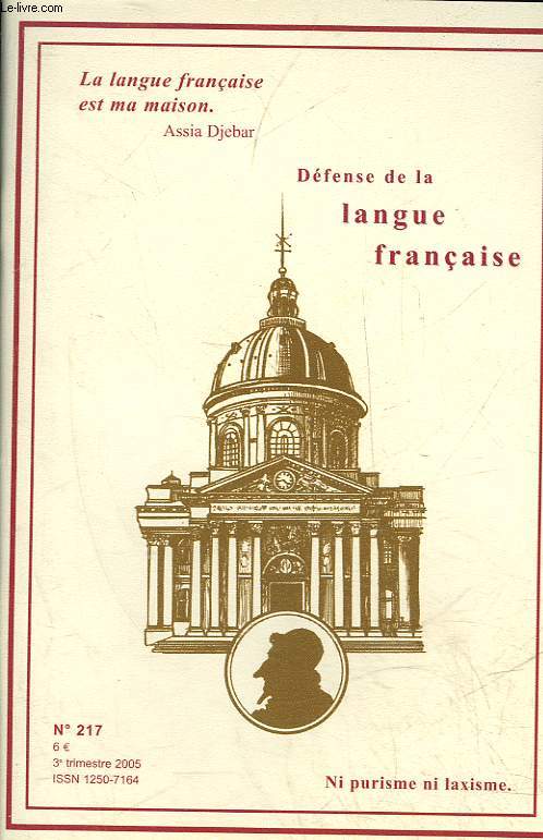 DEFENSE DE LA LANGUE FRANCAISE N217