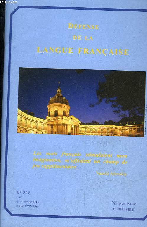 DEFENSE DE LA LANGUE FRANCAISE N222
