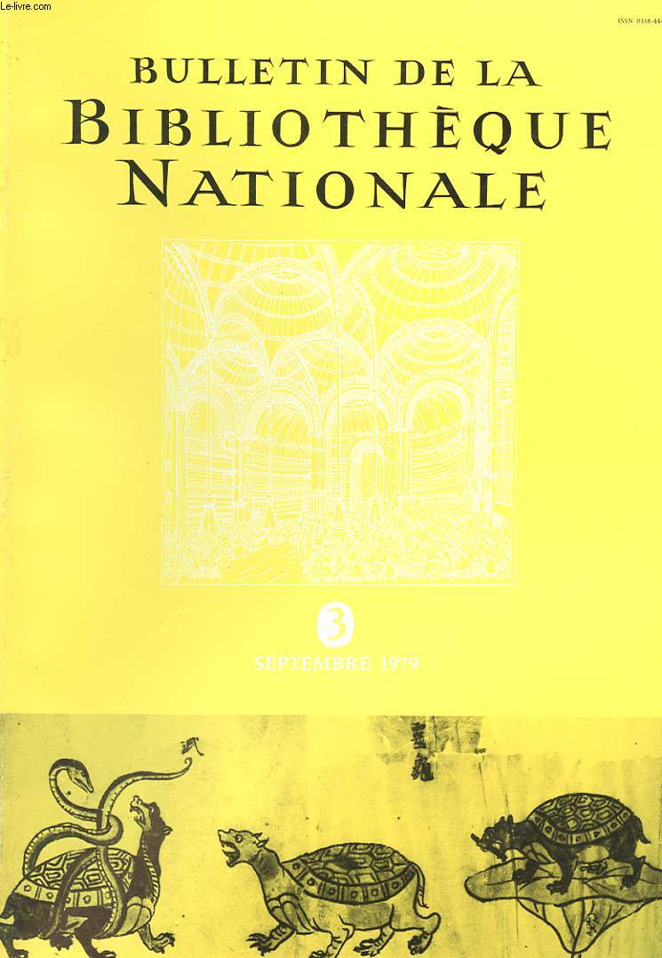 BULLETIN DE LA BIBLIOTHEQUE NATIONALE - 4 ANNEE - N3