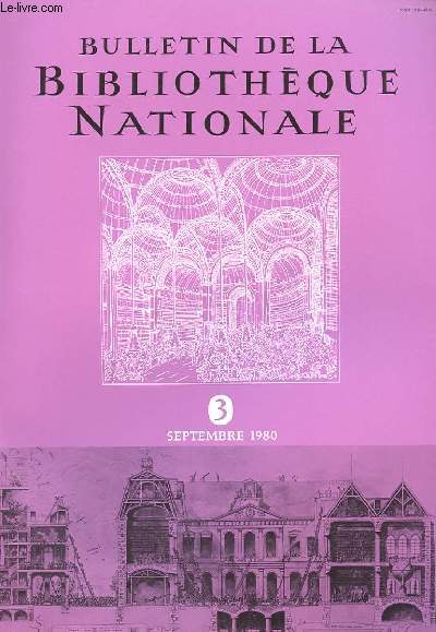 BULLETIN DE LA BIBLIOTHEQUE NATIONALE - 5 ANNEE - N3