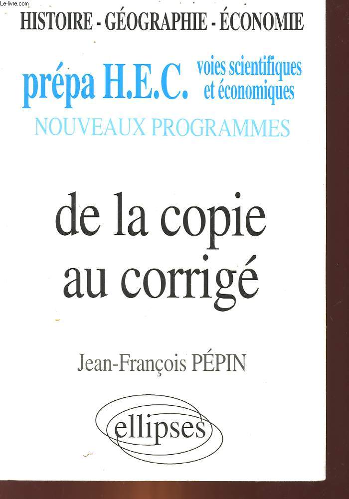 DE LA COPIE AU CORRIGE