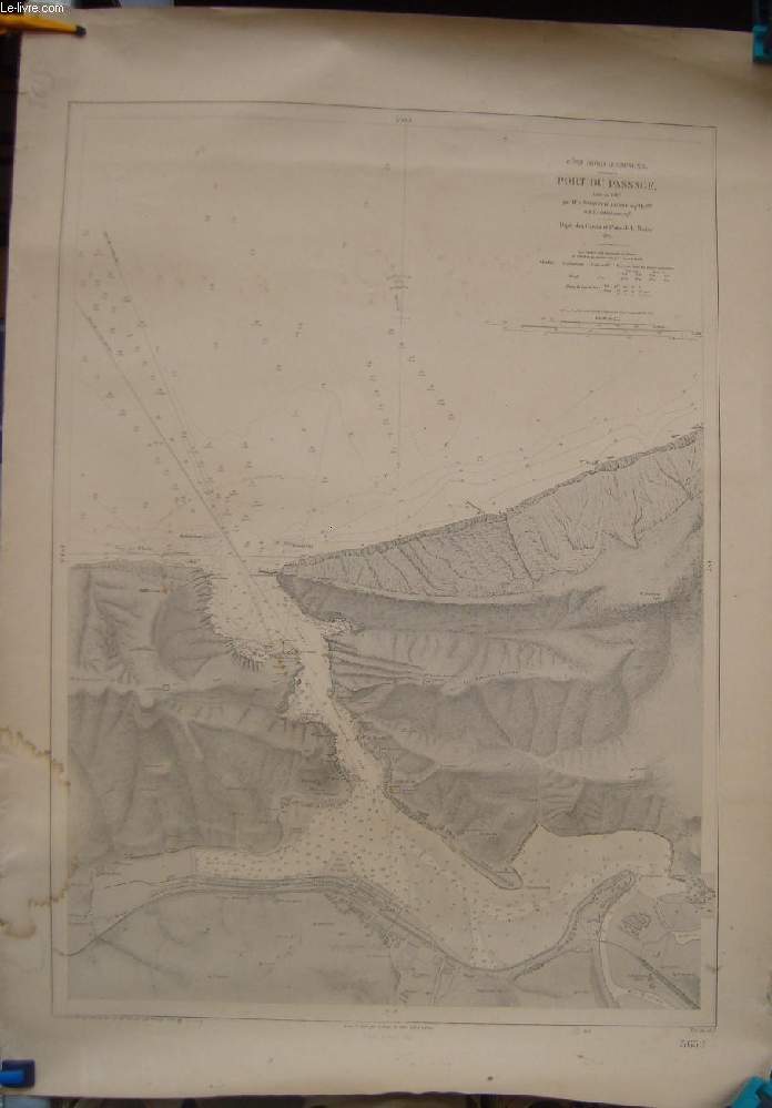 1 CARTE MARITIME EN NOIR ET BLANC - COTE NORD D'ESPAGNE - PORT DU PASSAGE leve en 1867 - CARTE N3639