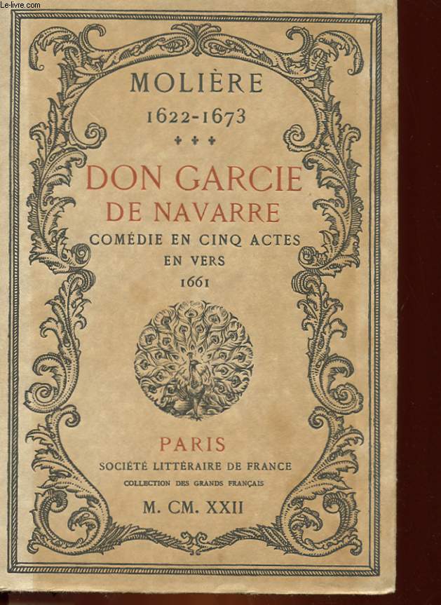 DON GARCIE DE NAVARRE - COMEDIE EN 5 ACTES