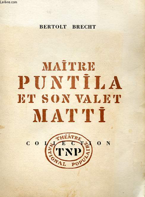 MAITRE PUNTILA ET SON VALET MATTI