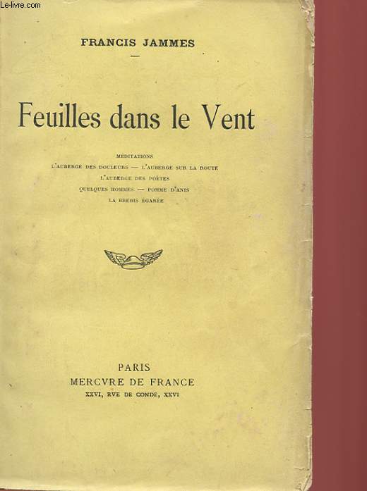 FEUILLES DANS LE VENT : MEDITATIONS, QUELQUES HOMMES, POMME D'ANIS, LA BREBIS EGAREE
