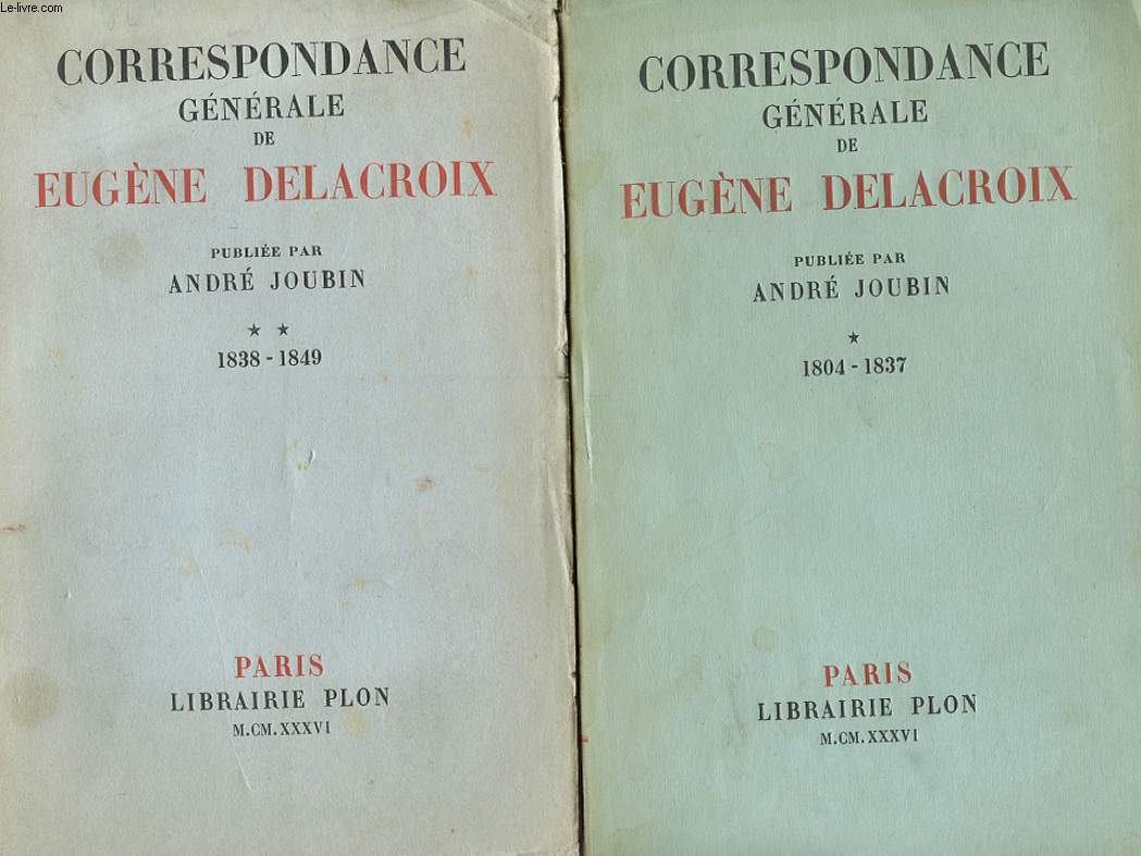 CORRESPONDANCE GENERALE D'EUGENE DELACROIX - 2 TOMES
