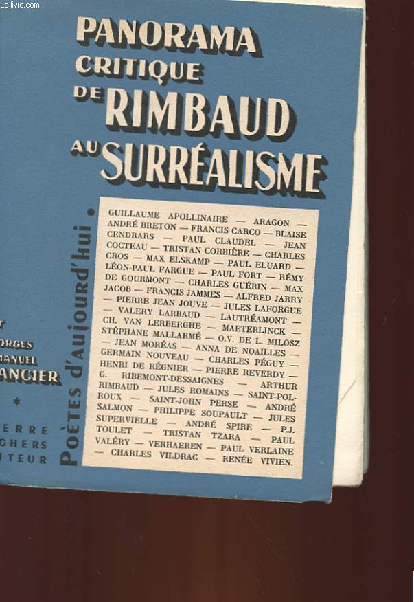 DE RIMBAUD AU SURREALISME - PANORAMA CRITIQUE