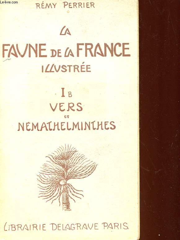 LA FAUNE DE LA FRANCE EN TABLEAUX SYNOPTIQUES ILLUSTRES - TOME 1 B : VERS ET NEMATHELMINTHES