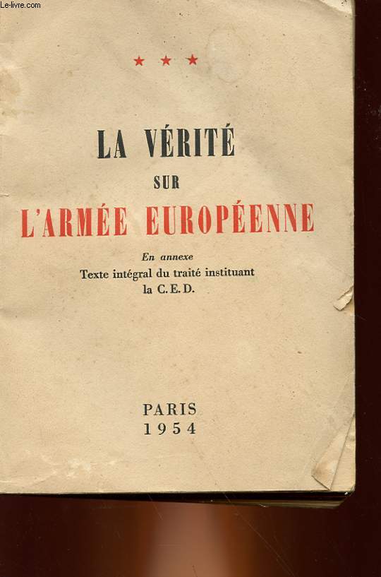 LA VERITE SUR L'ARMEE EUROPEENNE