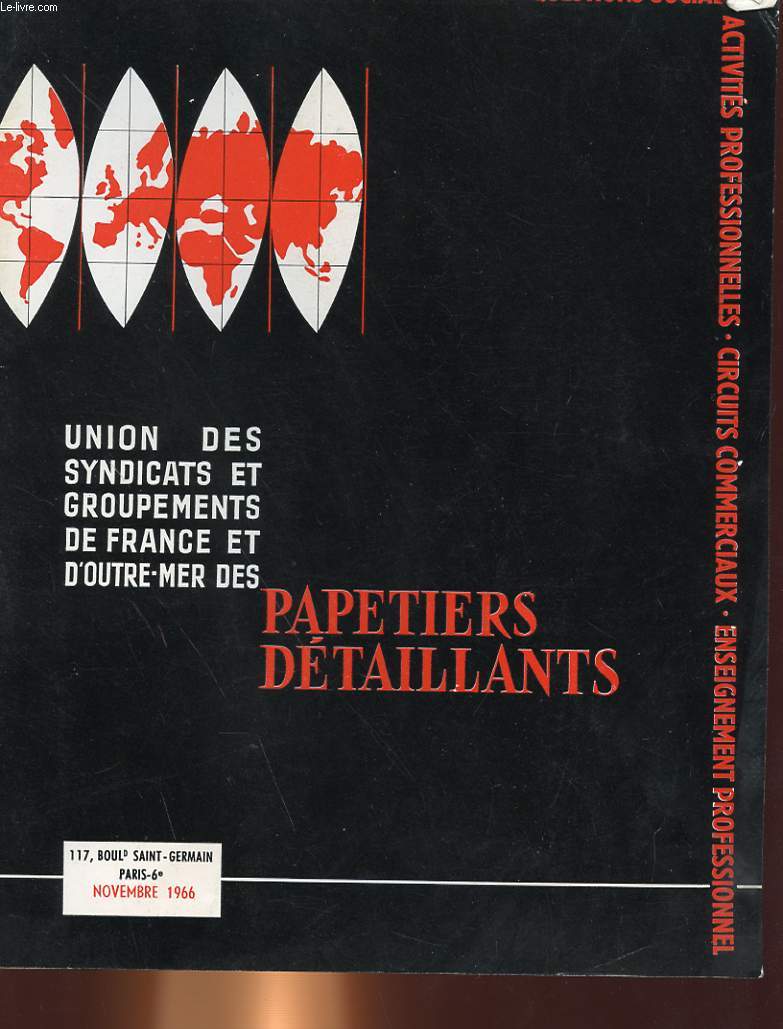 UNION DES SYNDICATS ET GROUPEMENTS DE FRANCE ET D'OUTRE-MER DE SPEPETIERS DETAILLANTS - N185