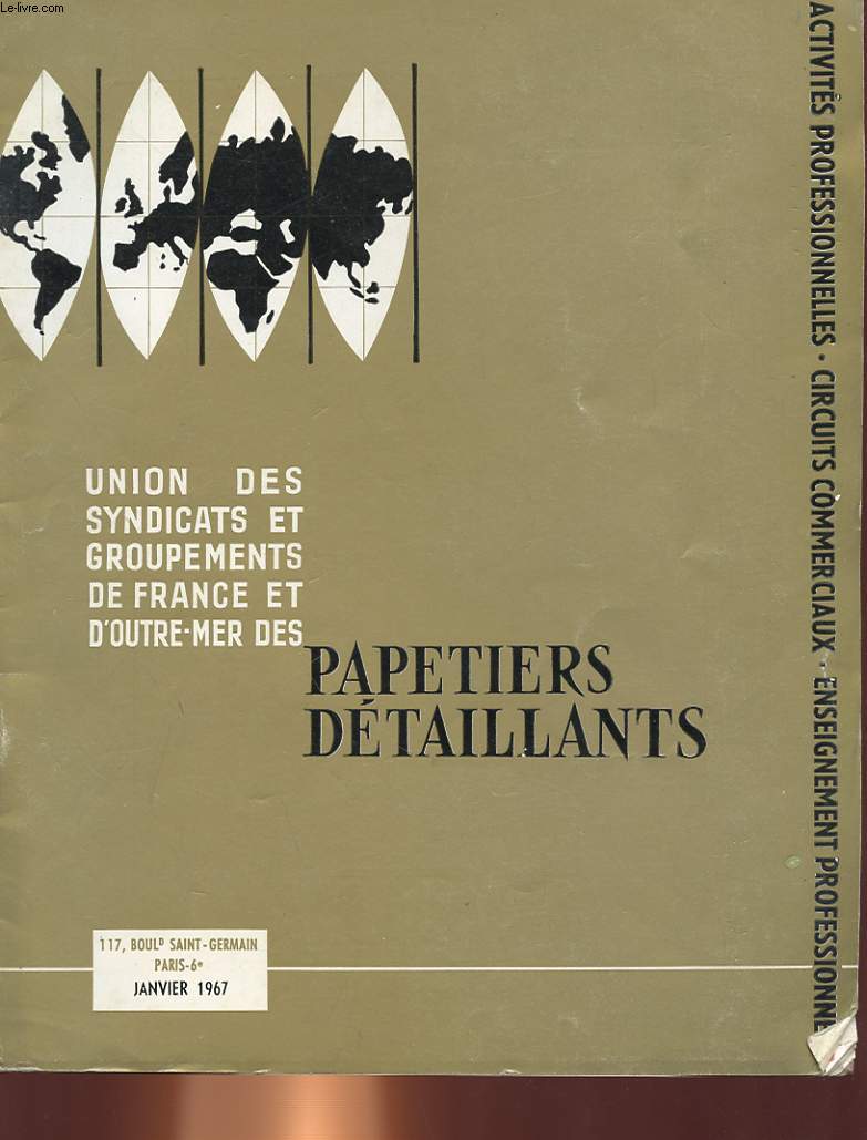 UNION DES SYNDICATS ET GROUPEMENTS DE FRANCE ET D'OUTRE-MER DE SPEPETIERS DETAILLANTS - N187
