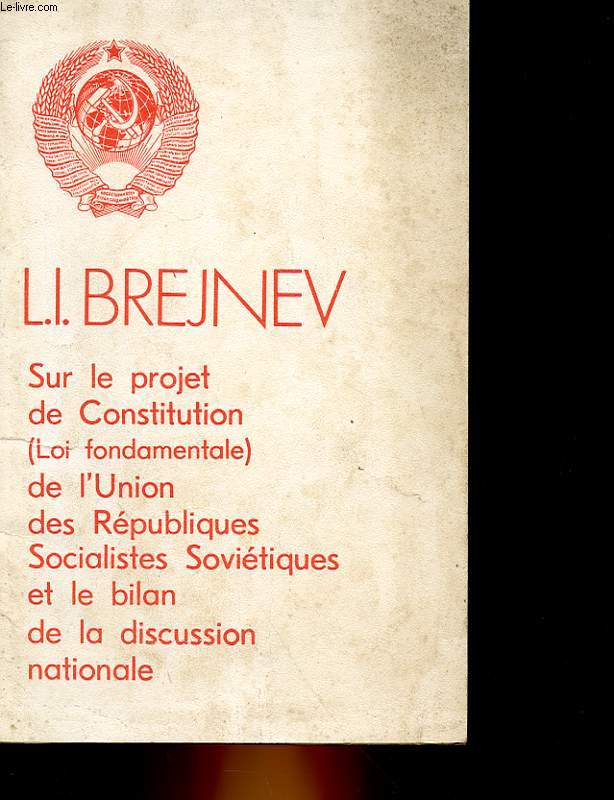 SUR LE PROJET DE CONSITUTION DE L'UNION DES REPUBLIQUES SOCIALISTES SOVIETIQUES ET LE BILAN DE LA DISCUSSION NATIONALE