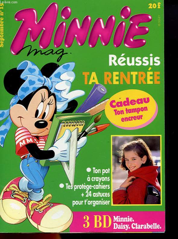 LE JOURNAL DE MICKEY - MINNIE - N°15 : MINNIE RETOUR AUX SOURCES, DAISY QUI PERD GAGNE, CLARABELLE STAR DU DAILY TRIBUNE