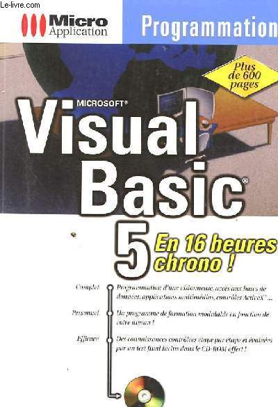 MICROSOFT VISUAL BASIC 5 EN 16 HEURES CHRONO