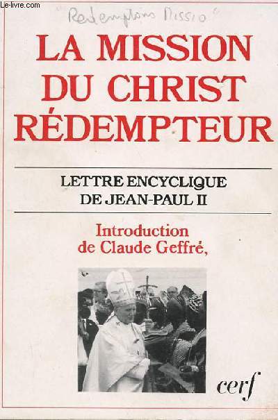 LA MISSION DU CHRIST REDEMPTEUR