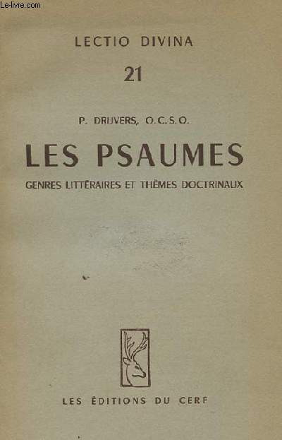 LES PSAUMES (GENRES LITTERAIRES ET THEMES DOCTRINAUX) N 21