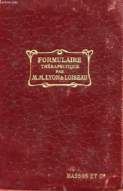 FORMULAIRE THERAPEUTIQUE