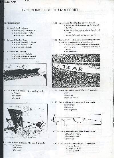 TECHNOLOGIE DU MATERIEL