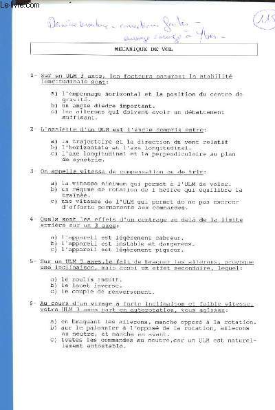 MECANIQUE DE VOL + CAMPAGNE SECURITE