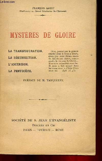 MYSTERES DE GLOIRE