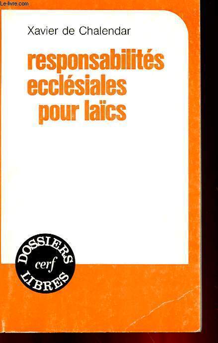 RESPONSABILITES ECCLESIALES POUR LACS