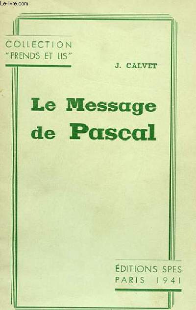 LE MESSAGE DE PASCAL