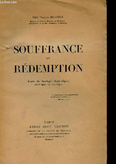 SOUFFRANCE ET REDEMPTION