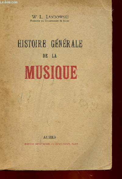 HISTOIRE GENERALE DE LA MUSIQUE