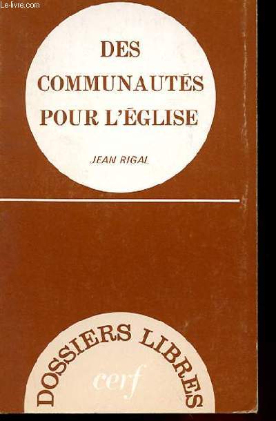 DES COMMUNAUTES POUR L'EGLISE