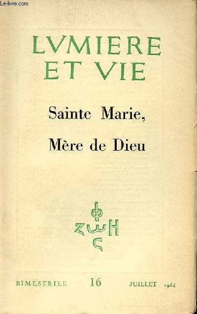 N 16 - SAINTE MARIE, MERE DE DIEU