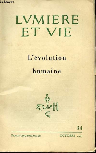 N34 - L'EVOLUTION HUMAINE
