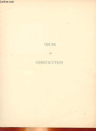 COURS DE CONSTRUCTION