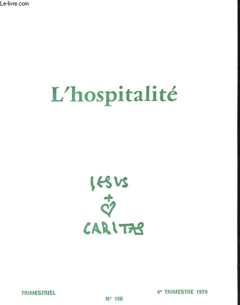 JESUS-CARITAS N 196 - L'HOSPITALITE
