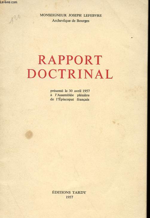 RAPPORT DOCTRINAL