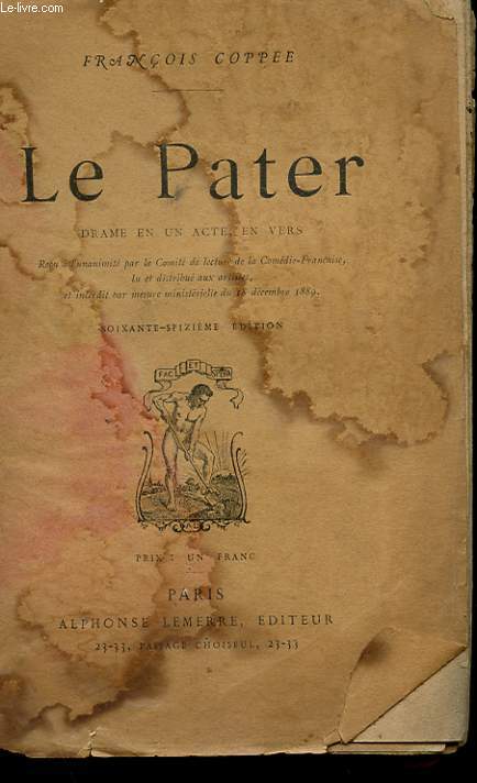 LE PATTER - DRAME EN UN ACTE, EN VERS