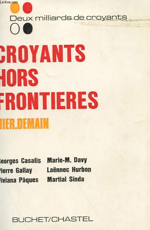 CROYANTS HORS FRNTIERES - HIER. DEMAIN