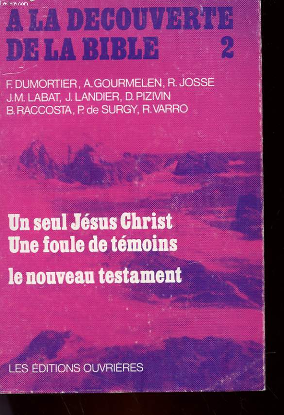 A LA DECOUVERTE DE LA BIBLE 2 - UN SEUL JESUS, UNE FOULE DE TEMOINS, LE NOUVEAU TESTAMENT