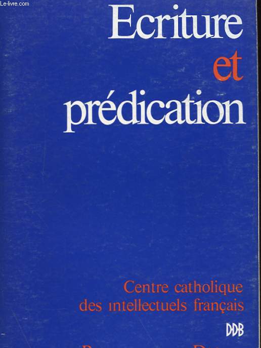 ECRITURE ET PREDICATION