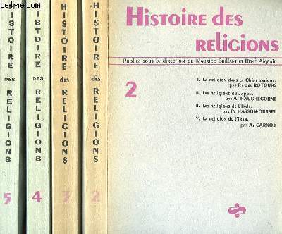 HISTOIRE DES RELIGIONS 4 TOMES (DU TOME 2 AU TOME 5)