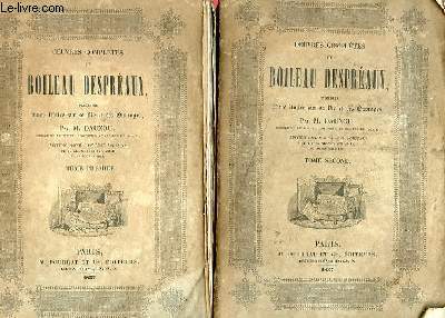 OEUVRES COMPLETES DE BOILEAU DESPREAUX PRECEDEES D'UNE NOTICE SUR SA VIE ET SES OUVRAGES TOME 1 & 2