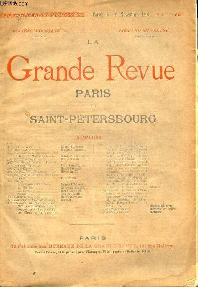 LA GRANDE REVUE - PARIS ET SAINT PETERSBOURG N 3 - 5me ANNEES