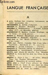 DICTIONNAIRE DE LA LANGUE FRANCAISE