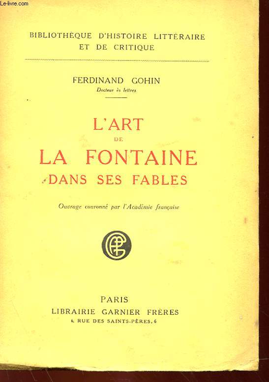 L'ART DE LA FONTAINE DANS SES FABLES