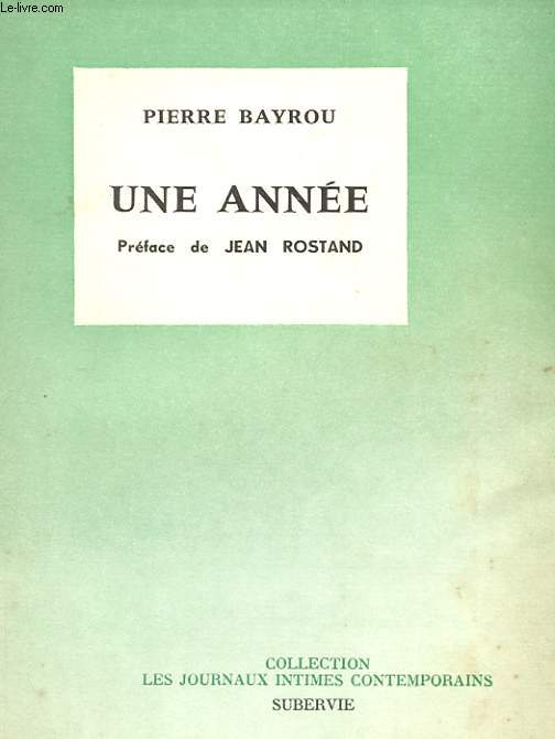 UNE ANNEE - JOURNAL (1959-1960)