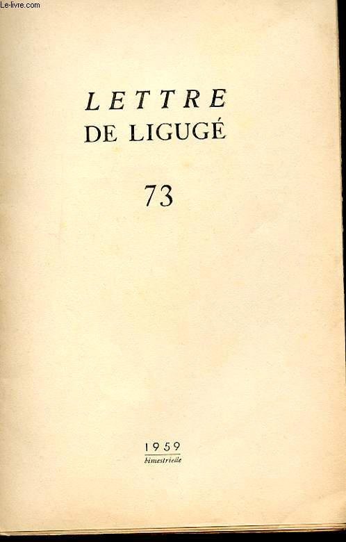 LETTRE DE LIGUGE 73