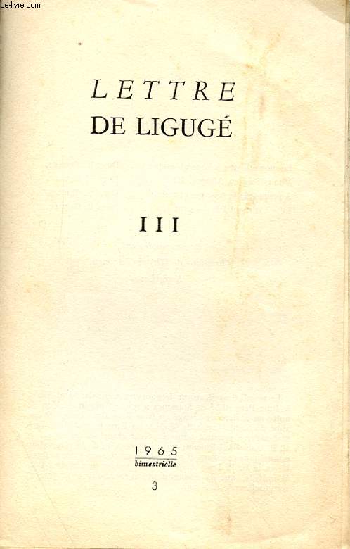 LETTRE DE LIGUGE 111