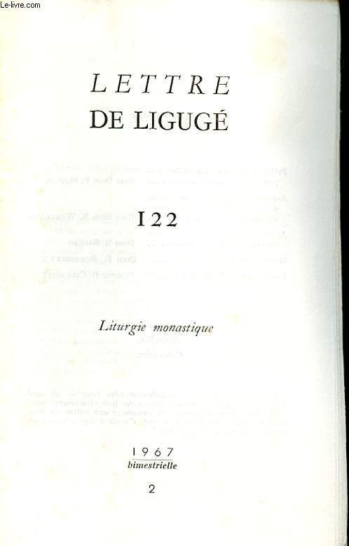 LETTRE DE LIGUGE 122