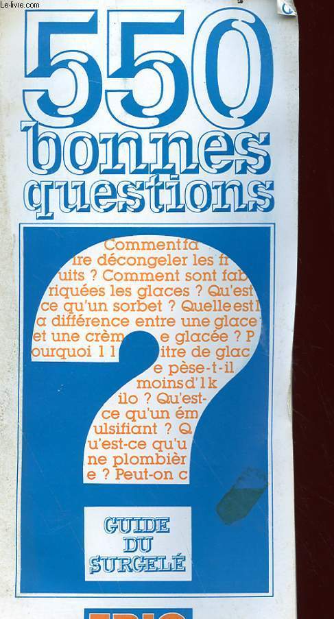 550 BONNES QUESTIONS