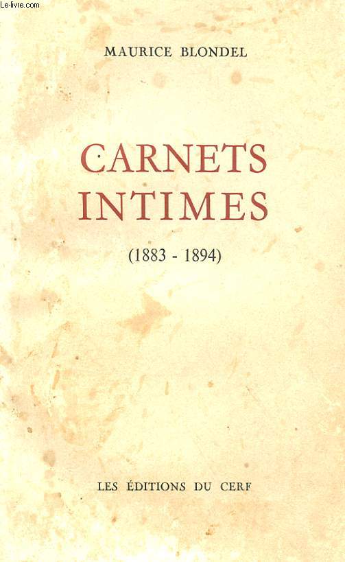 CARNETS INTIMES (1883-1894)